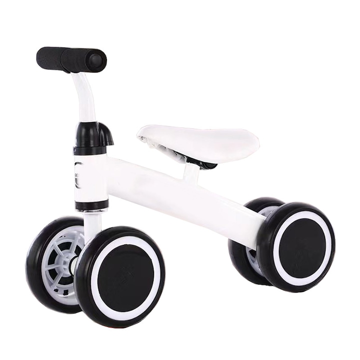Bicicleta pentru copii, Senmase®, Spuma EVA, 50x38x18cm, +1ani, Alb/Negru