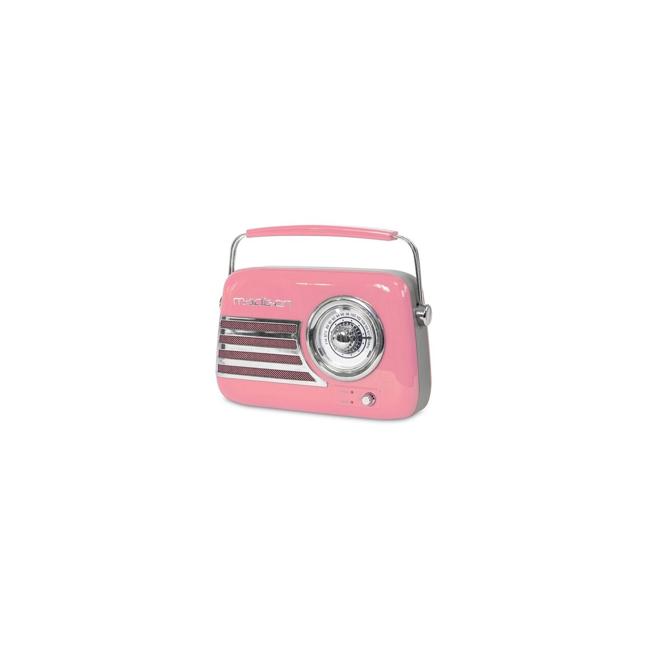Radio portabil FM, Retro Pink, USB, AUX, Antena telescopica, 210 x 80 x