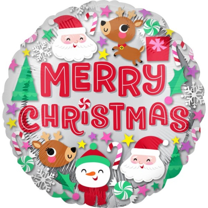 Балон Коледа, Amscan, Фолио, Многоцветен
