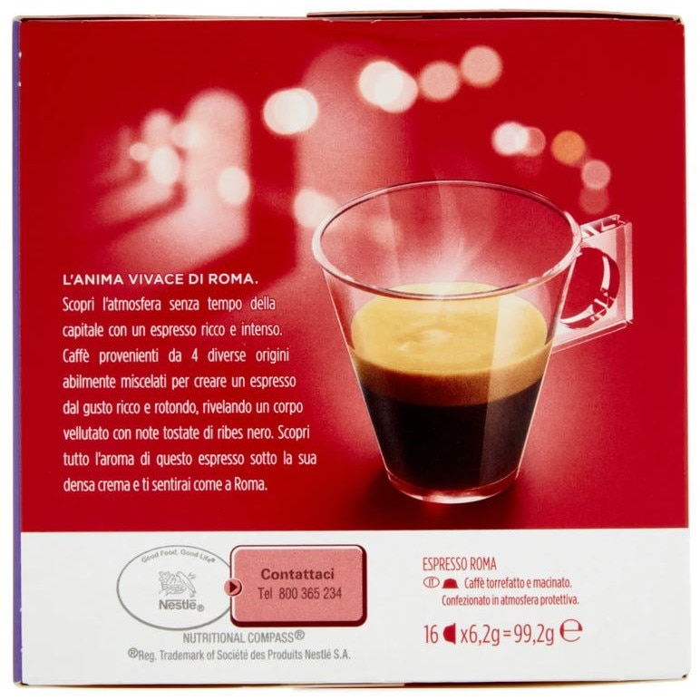 DOLCE GUSTO LUNGO 16 CAPSULES 112G X6