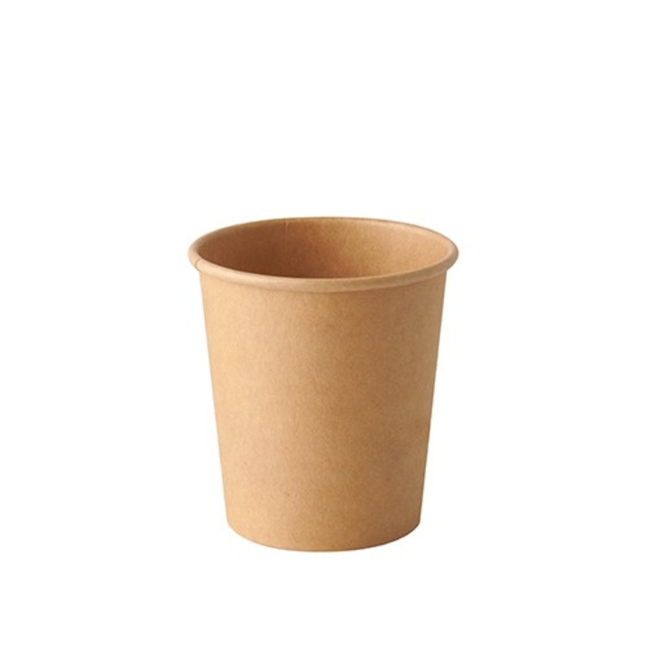 Set 50 pahare de unica folosinta, Papstar, Hartie, 120 ml, Maro