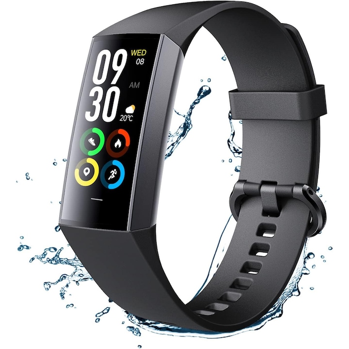 Bratara fitness, 1tech, Bluetooth, Albastru
