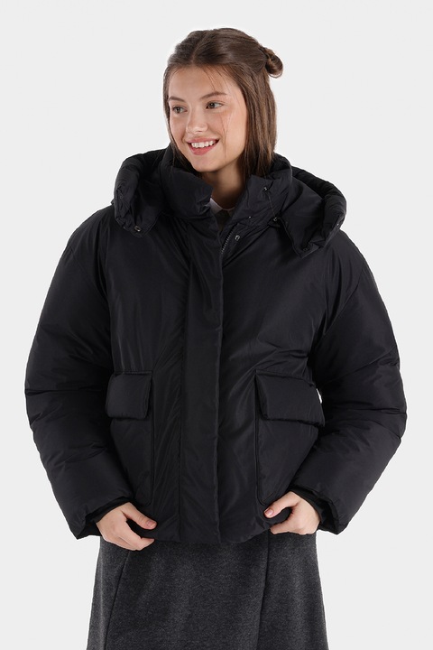 COLIN'S, Geaca cu gluga detasabila, Negru