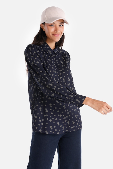 COLIN'S, Camasa cu imprimeu si guler ascutit, Bleumarin, XS