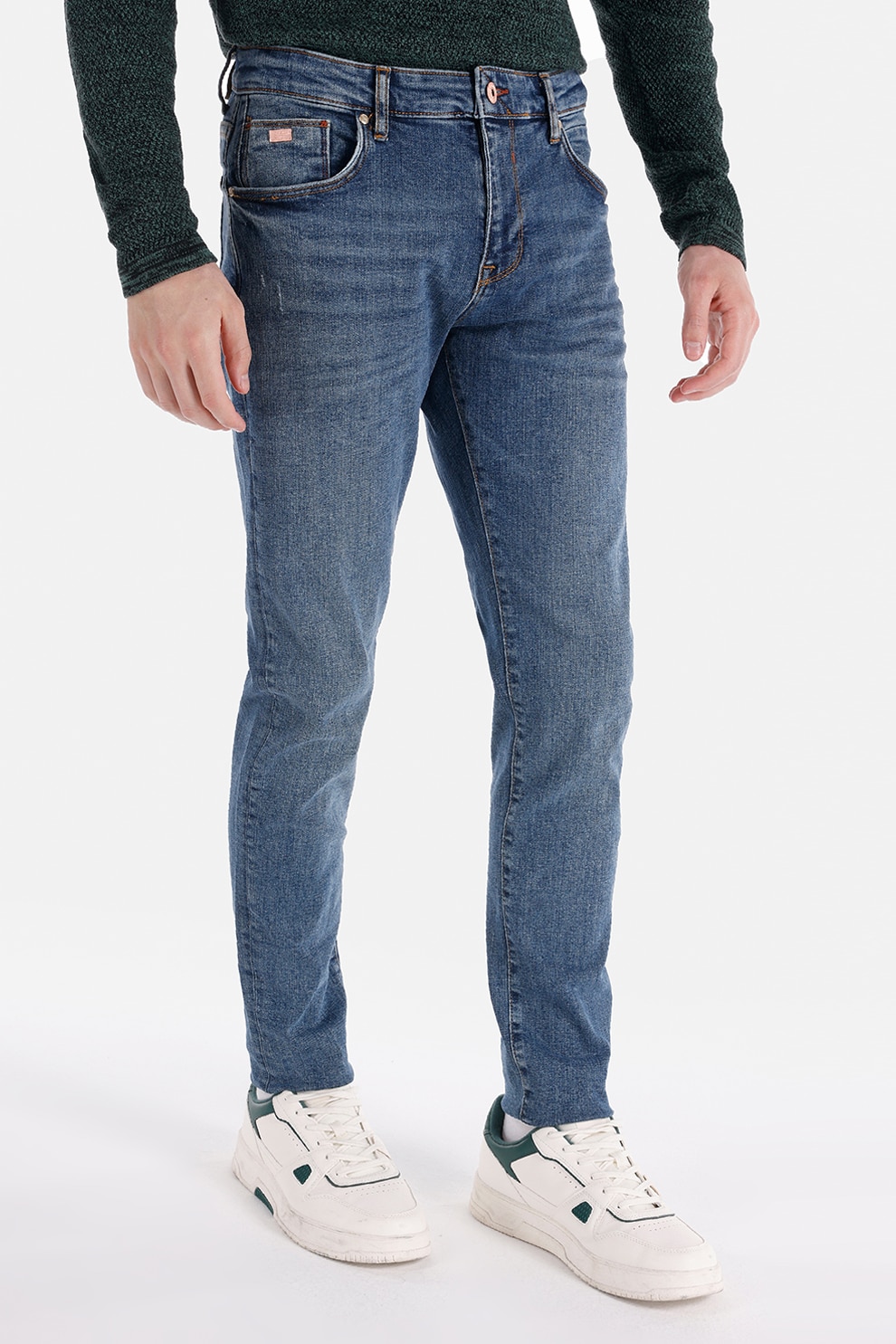 COLIN'S, Blugi slim fit David, Albastru inchis, W28-L32
