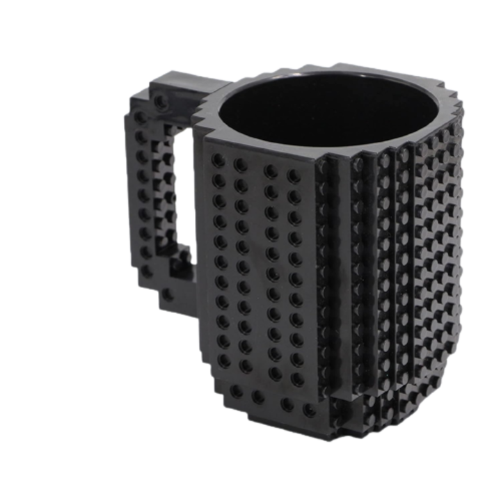 Cana neagra design LEGO, 350 ml, din PVC, Creativa, Moderna