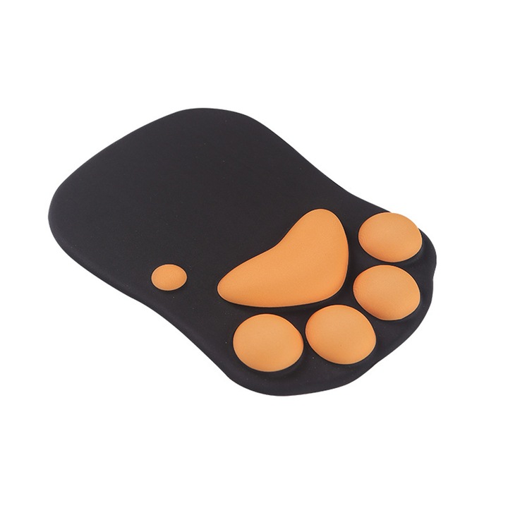 Egérpad gaming, Jormftte, macskamancs design, csuklótámasz, többszínű, 10.7x7.8x0.9 inch