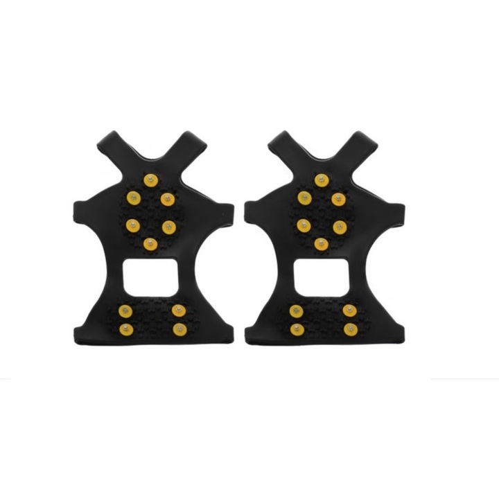 Szett 2 db Singtis csúszásgátló csizma, fém/TPE, fekete/sárga, L-es méretű