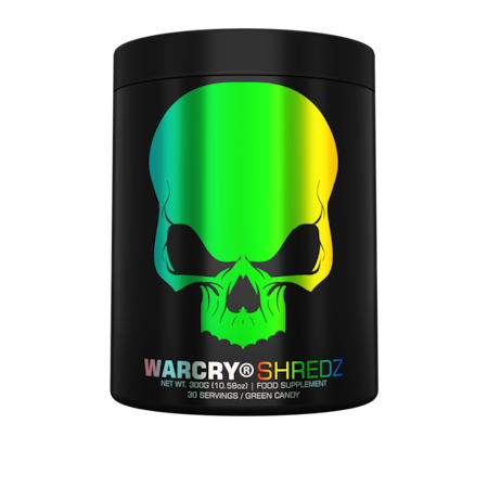 Pudra pre-antrenament Warcry Shredz 300g/30 serv, arzator de grasimi cu aroma Green Candy