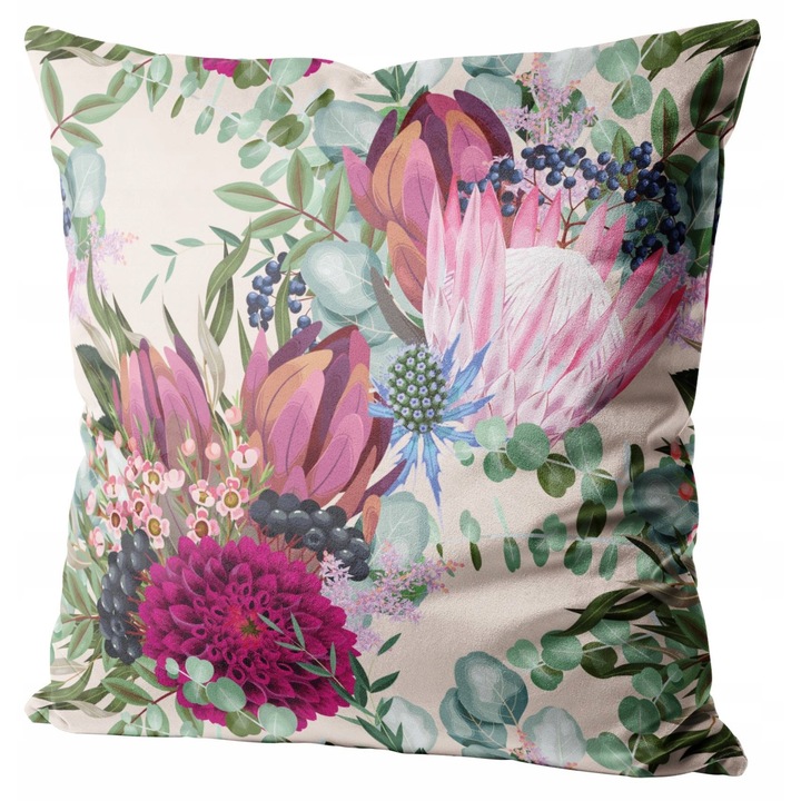 Fata De Perna Decorativa, Homeview, 127, 40X40, Velur, Multicolor