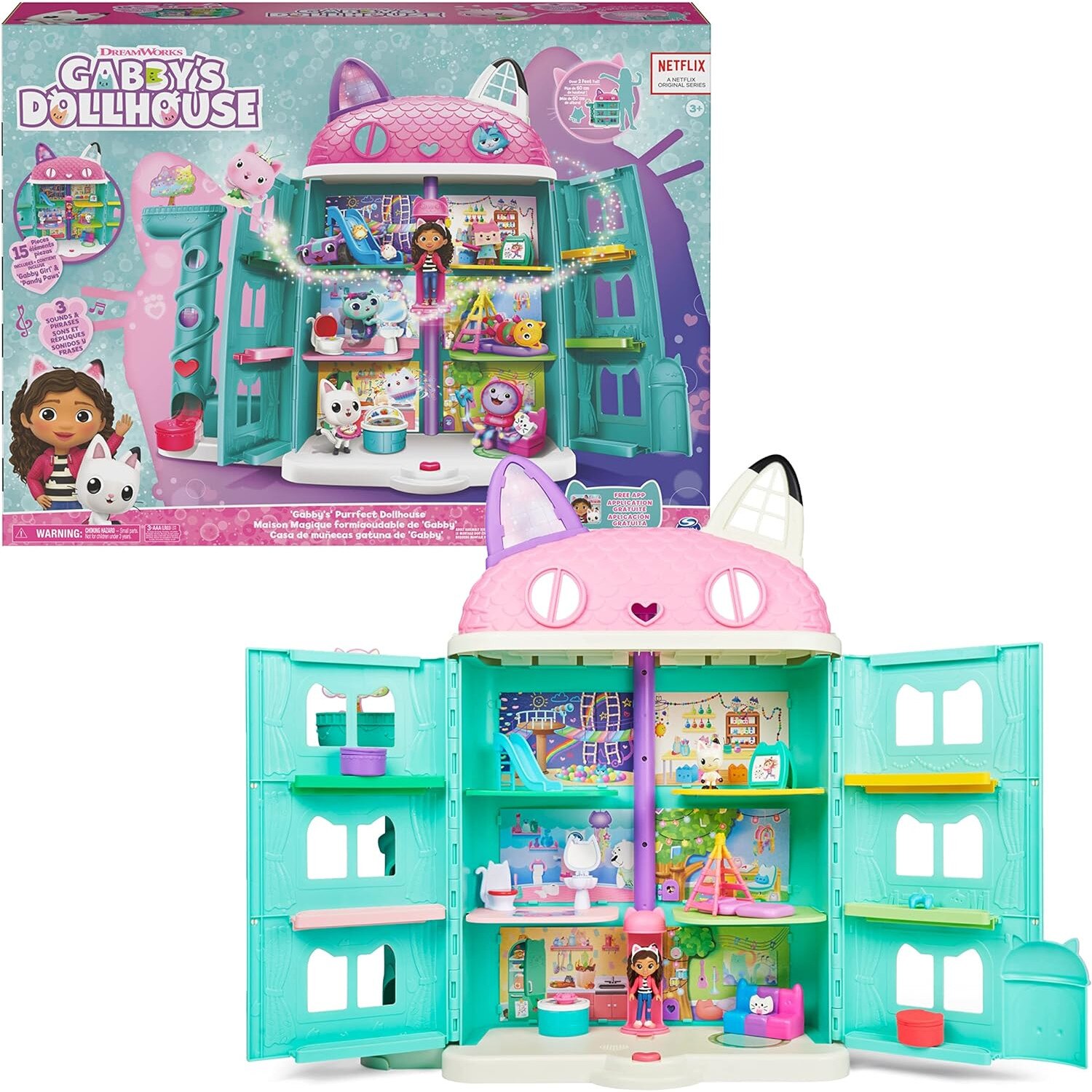 Set de joaca Gabby's Dollhouse - Casa Purrfect a lui Gabby