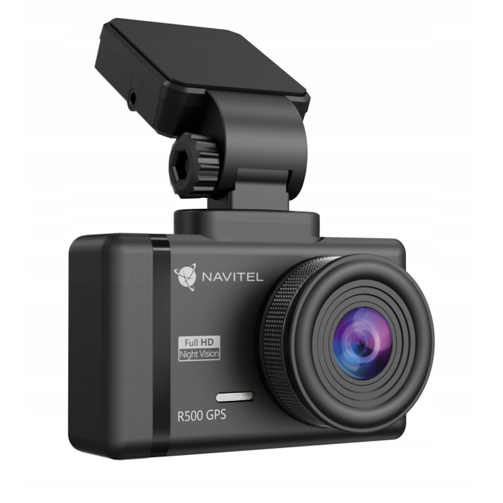 Видеорегистратор NAVITEL R500 GPS, Full HD резолюция, Дисплей 2 "35", Магнитна стойка, Цикличен запис на microSD