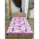 Cearceaf roz 240x215cm pentru pat dublu, pentru saltea mai mare de180cm, "Mickey si Minnie by Liz Line" din bumbac 100% - C250209