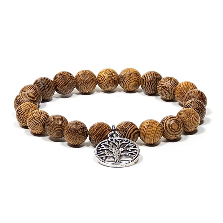 Bratara Mala wenge wood, Arborele vietii, 21 margele