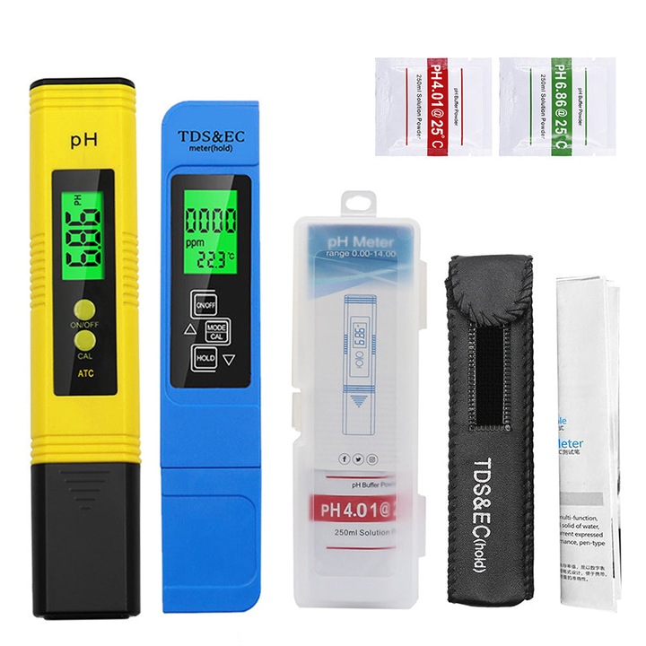 Комплект за тестване на вода, JESWO, 3в1, многоцветен