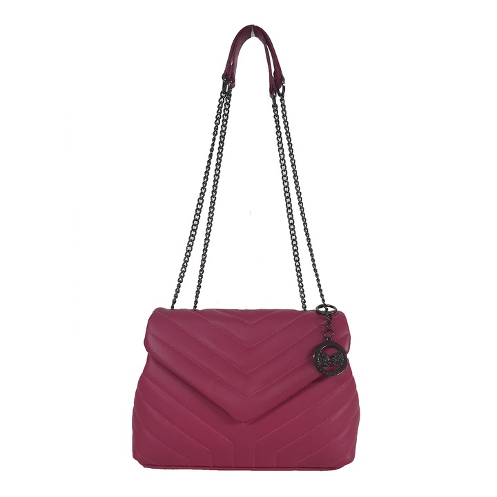 Természetes bőr táska, Dellaconte, Fukszia BF632533