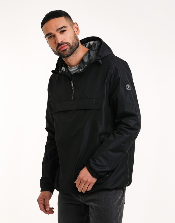 Threadbare, Jacheta cu gluga, fara inchidere Jazz 3571, Negru, 2XL