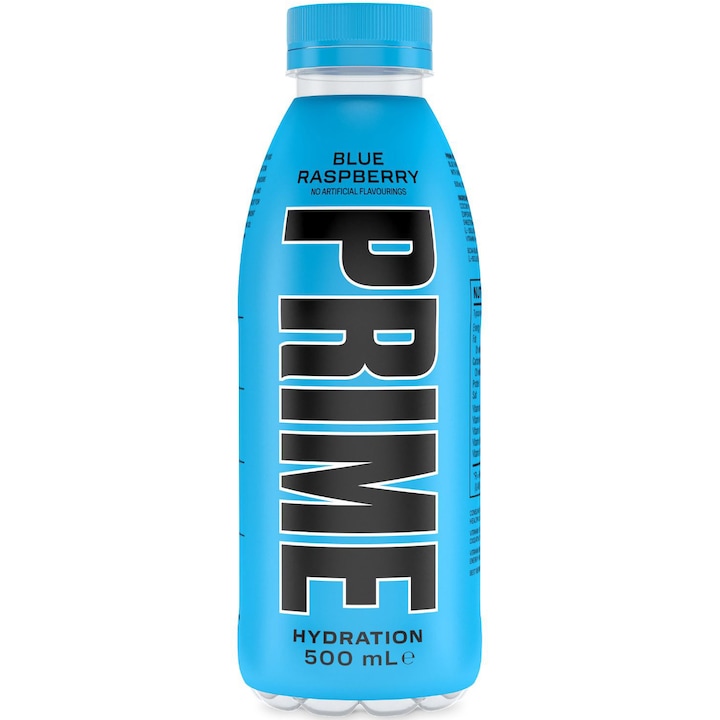 Bautura pentru Rehidratare cu Aroma de Zmeura Albastra, Prime® Hydration Drink Blue Raspberry, 500 ml