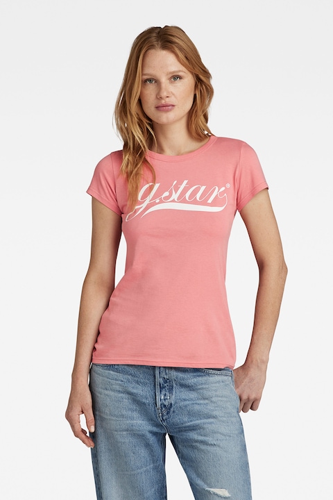 G-Star RAW, Тениска с лого, Розово