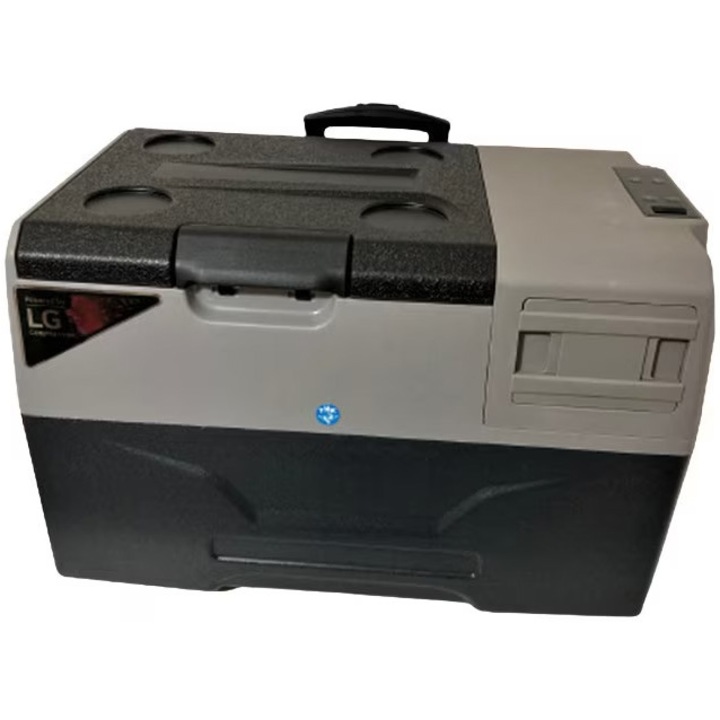 Автомобилен хладилник Alpicool CX30, Компресор LG, 30 л, Тип количка, Температура -20℃ ~ +20℃, USB, Батерия, DC 12V & 24V & AC 100V-240V, Сив/Черен