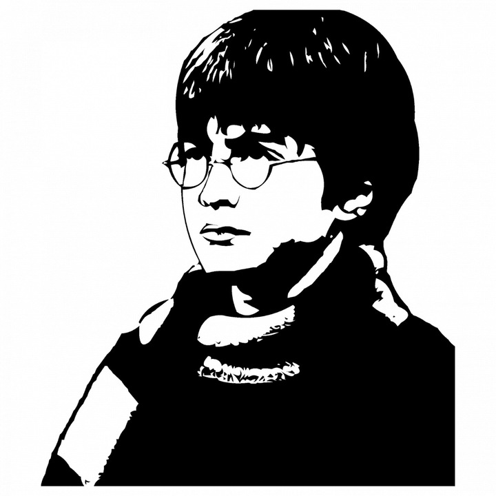 Set 5 bucati, Sticker decorativ, Harry Potter Personaj, Rezistent la apa, NO9583, 6 cm, Multicolor