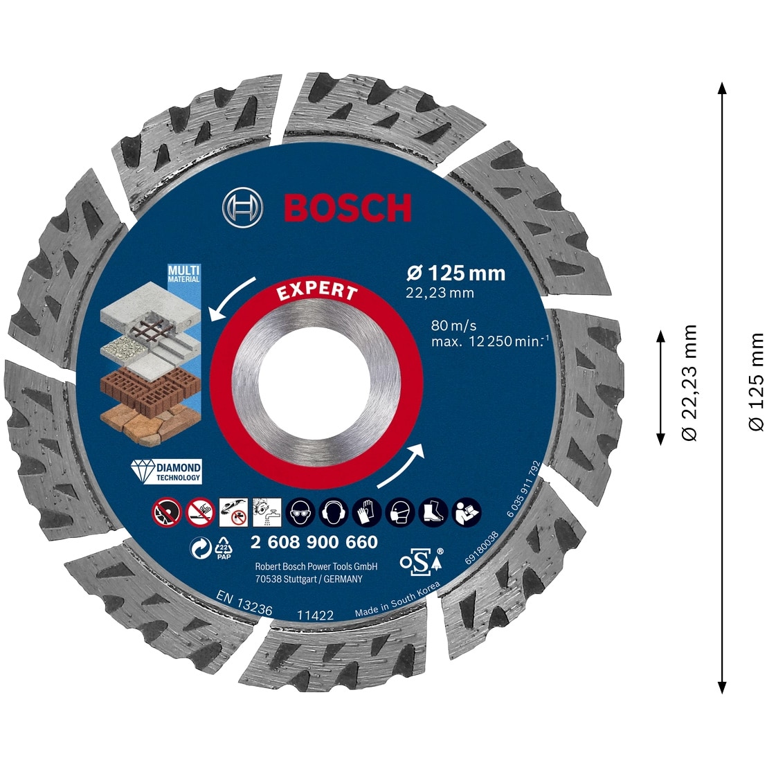 Disc de taiere diamantat Bosch Expert MultiMaterial 2608900660