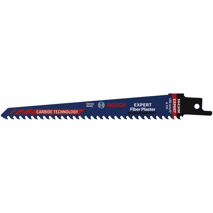 Panza de fierastrau sabie Bosch Expert Fiber Plaster S 641 HM 2608900407, 4.3 mm spatiere dinti, 150 mm lungime