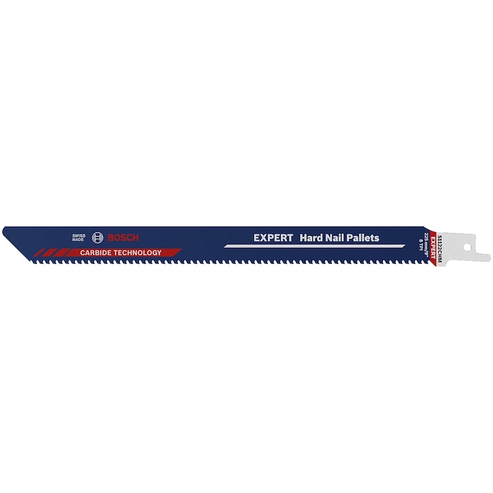 Нож за саблен трион Bosch Expert Hard Nail Pallets S 1122 CHM 2608900387, Разстояние между зъбите 3 мм, Дължина 225 мм