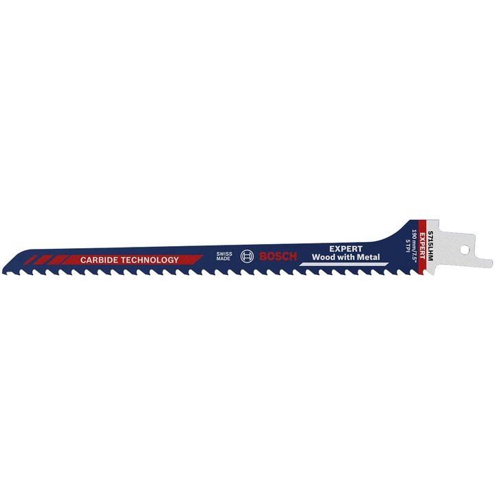 Panza de fierastrau sabie Bosch Expert Wood with Metal S 715 LHM 2608900384, 5 mm spatiere dinti, 190 mm lungime