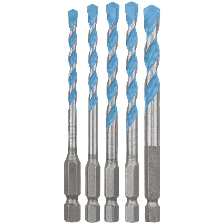 Set de 5 burghie Bosch Expert HEX-9 MultiConstruction 2608900585, 4, 5, 6, 6, 8 mm