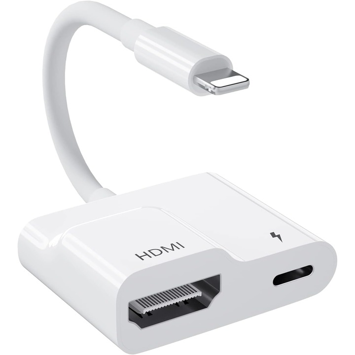 Aivetrie HDMI adapter, 1080P szinkronizálás, USB Type C - HDMI, Apple kompatibilis, fehér