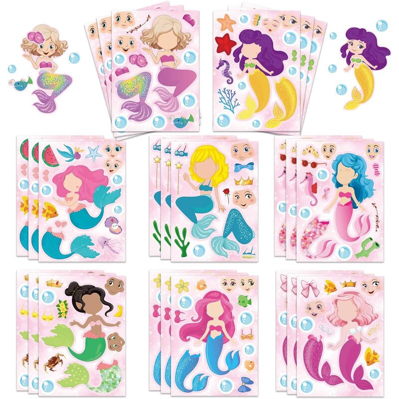 Set Stickere decorative, Model Sirene, 24 Coli, Multicolor - eMAG.ro