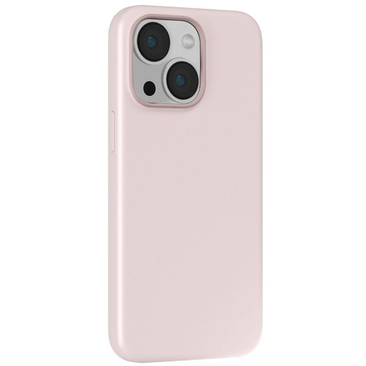 Devia Silicone Nature Series tok kompatibilis az iPhone 15 Plus Pink telefonnal