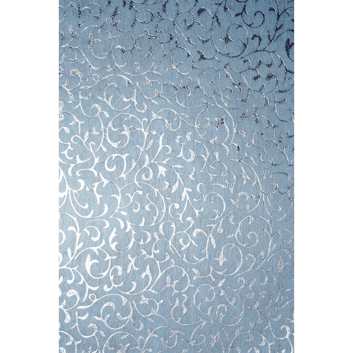 Hartie decorativa captuteala albastru - dantela argintie 19x29 buc. 5