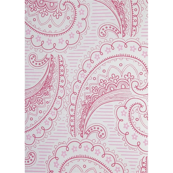 Hartie decorativa cu model arabesc - roz 18x25 5buc