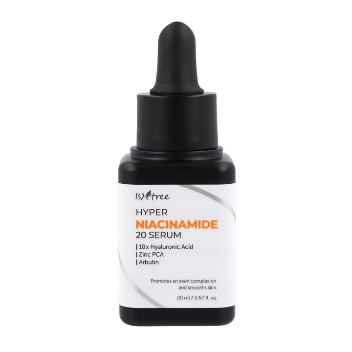 Серум за лице със стягащи и блестящи свойства, ISNTREE, Hyper Niacinamide 20, 20 ml