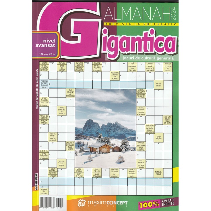 Almanah integrame Gigantica 2024, nivel avansat - editura Maxim