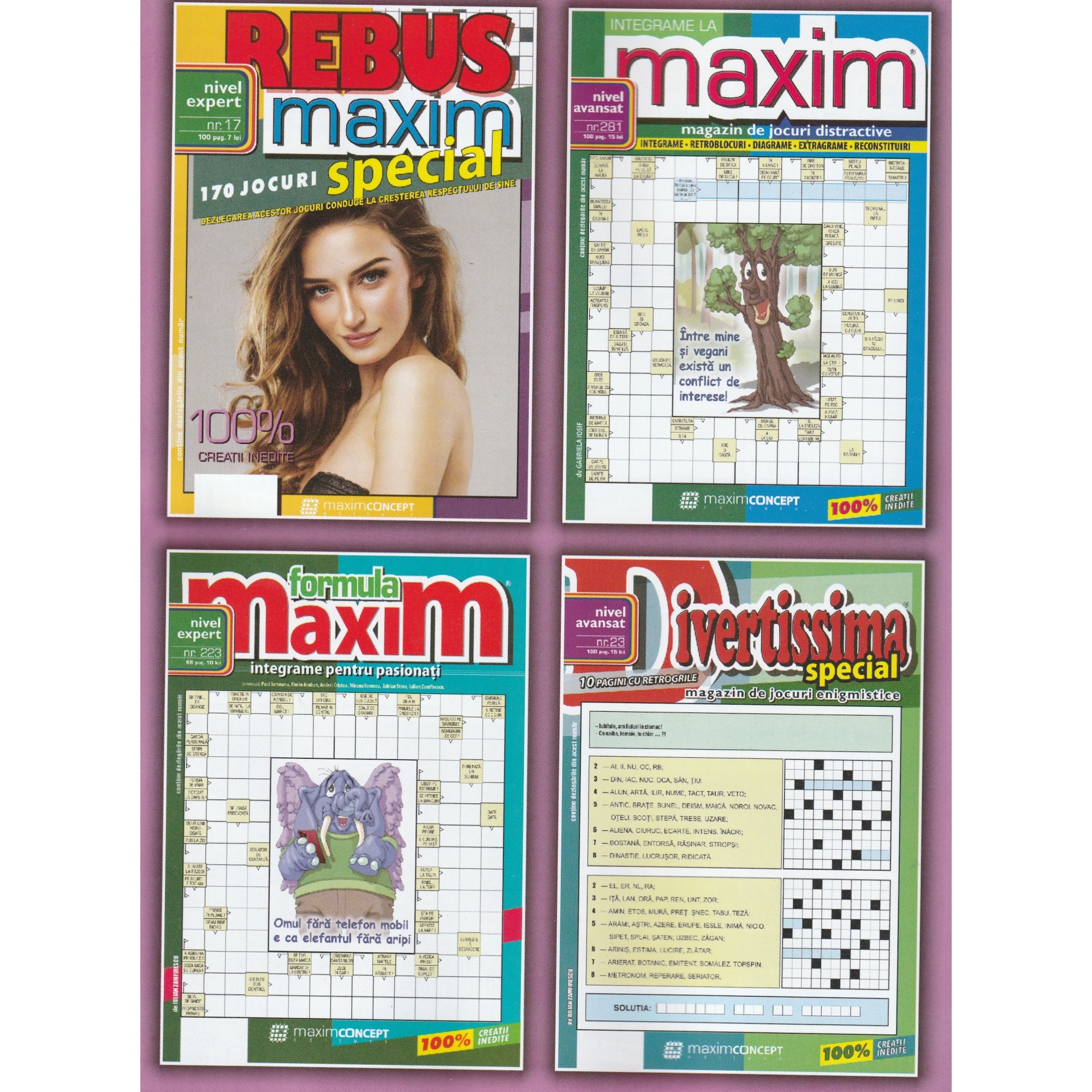 Pachet de integrame Rebus Maxim special, integrame La Maxim, Integrame ...