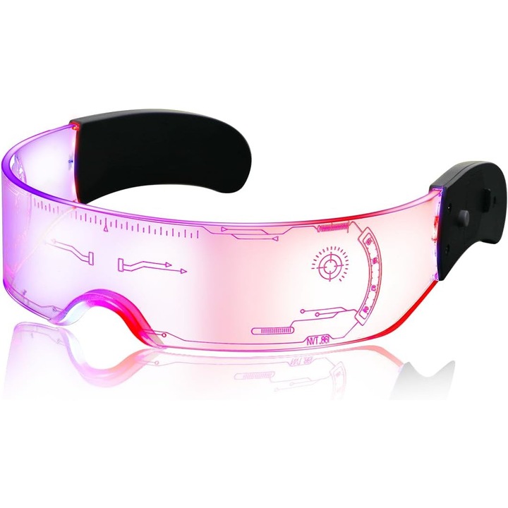 LED очила, Daladen, 7 цвята, 17x16x4.5cm, Многоцветни