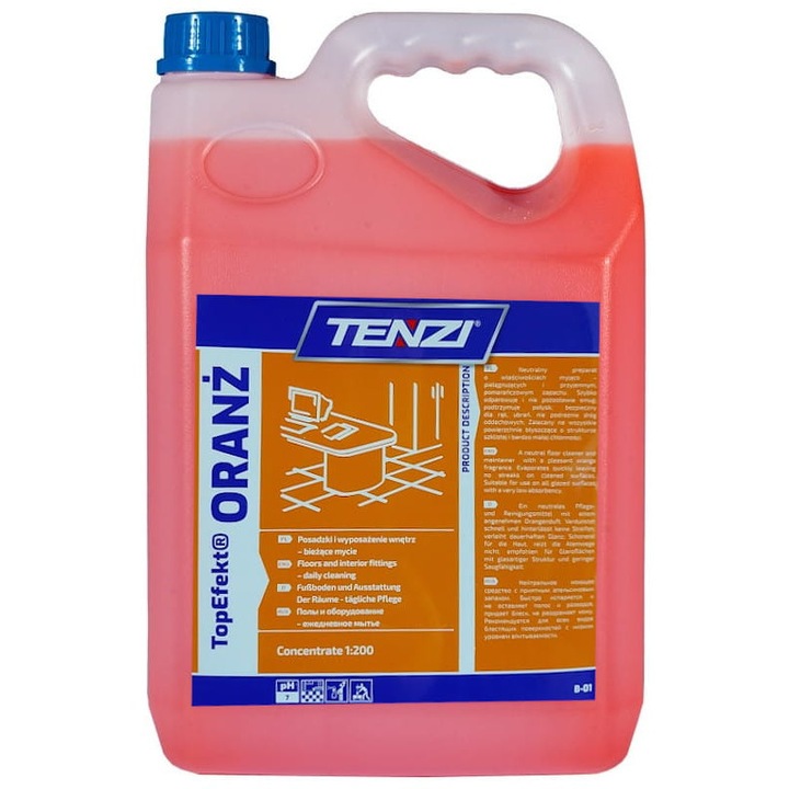 Solutie curatare podea, Tenzi, 5l, Portocaliu