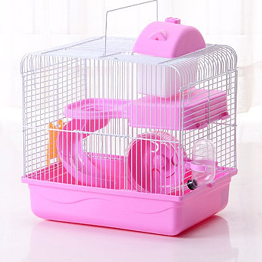 Hamsterkäfig Mit Rad & Haus - 28x21x31 Cm Villa Für Hamster & Mäuse