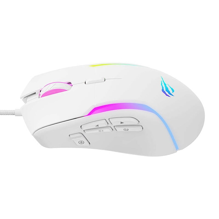 Mouse de gaming, Havit, Lumina RGB, Multicolor