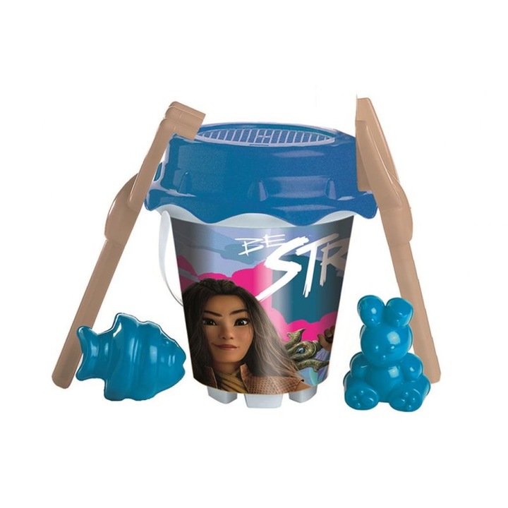 Комплект пясък Artyk, кофа 18 см, 5 части, многоцветен