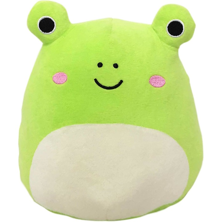 Плюшена възглавница във формата на жаба, QttvbTna, ръчна изработка, може да се пере, зелена