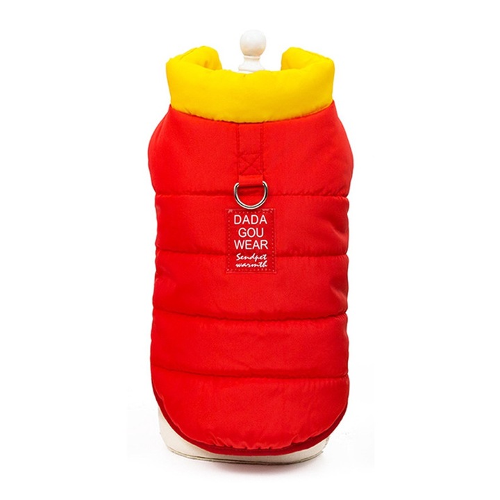 Kutyakabát, DADAGOU, Gyapjú/Ökológiai bőr, Multicolor, L