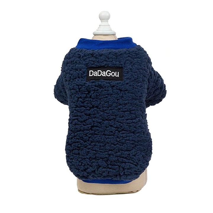 Dadagou kisállat pulóver, gyapjú, sötétkék, 2XL