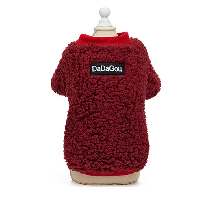 Pulóver kutyáknak és macskáknak Dadagou, Lana, Red, M