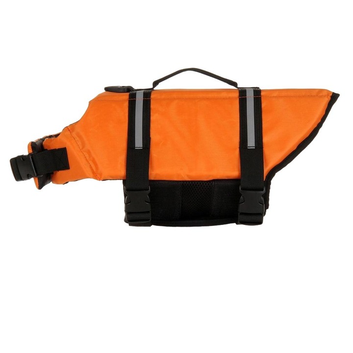 Vesta inot pentru caini, QttvbTna, Nylon, Portocaliu/Negru, XS