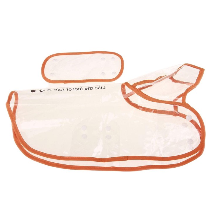 Дъждобран за кучета, QttvbTna, Прозрачен, XL