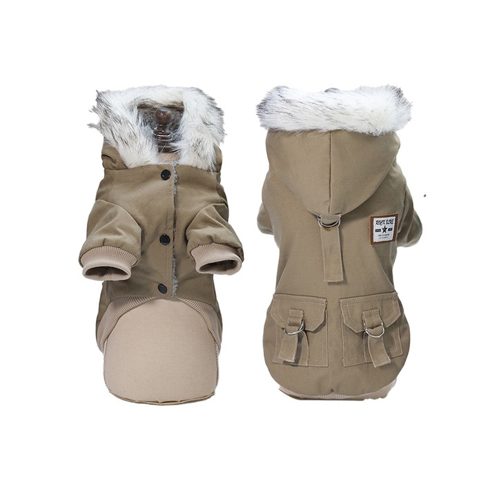 Яке за кучета, QttvbTna, Памук, Каки, XL